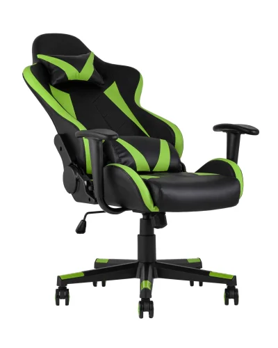 Кресло спортивное TopChairs Gallardo, зеленое УТ000004575 Stool Group, зелёный/экокожа, ножки/металл/чёрный, размеры - ****660*640 фото 8