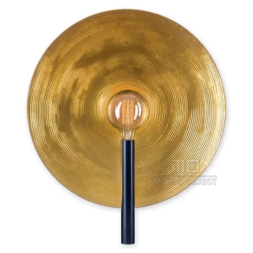 Бра лофт Orbis 091-152 Sun-Lumen золотой на 1 лампа, основание чёрное в стиле лофт 