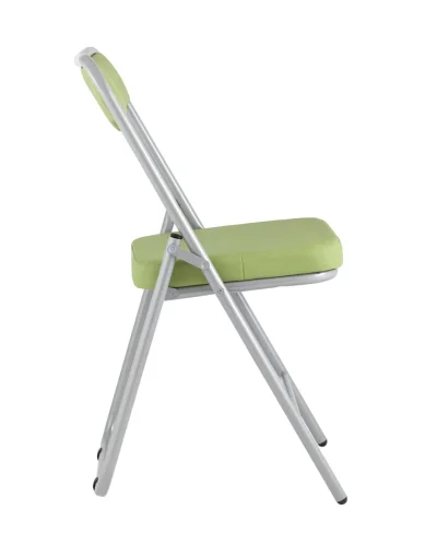 Складной стул Джонни экокожа салатовый каркас металлик УТ000035367 Stool Group, зелёный/экокожа, ножки/металл/серый, размеры - ****450*495 фото 4