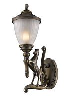 Настенный светильник Guards 1334-1WL Favourite уличный IP44 коричневый 1 лампа, плафон белый в стиле классический E27