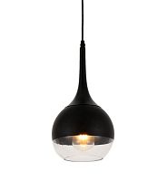 Светильник подвесной Frudo LDP 11003-1 BK Lumina Deco чёрный 1 лампа, основание чёрное в стиле современный 