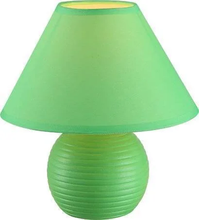 Настольная лампа TEMPLE 21682 Globo зелёная на 1 лампу, основание зелёное керамика в стиле современный Настольная лампа TEMPLE 21682 Globo зелёная на 1 лампу, основание зелёное керамика в стиле современный