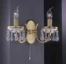 Бра с выключателем A 4651/2 Reccagni Angelo без плафона на 2 лампы, основание античное бронза в стиле классический 