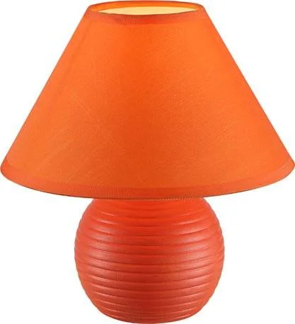 Настольная лампа TEMPLE 21683 Globo оранжевая на 1 лампу, основание оранжевое металл в стиле современный Настольная лампа TEMPLE 21683 Globo оранжевая на 1 лампу, основание оранжевое металл в стиле современный