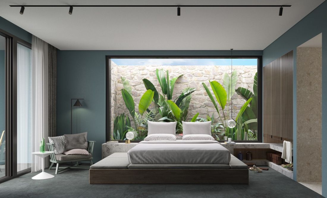 Спальня в зеленом цвете, 50 идей и советов