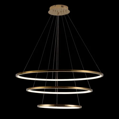 Светильник подвесной LED Ring 10015/3 LOFT IT золотой 3 лампы, основание золотое в стиле современный хай-тек кольца фото 2
