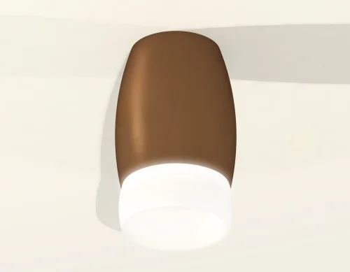 Светильник накладной Techno spot XS1124023 Ambrella light коричневый белый 1 лампа, основание коричневое в стиле современный круглый фото 4