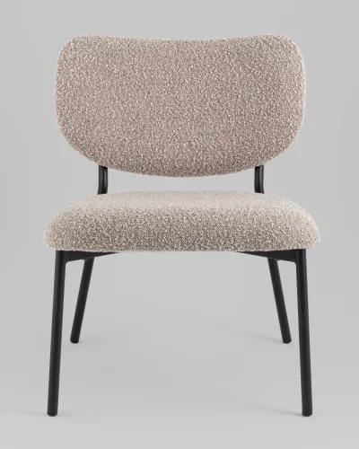 Кресло лаунж Jamie, серый УТ000039356 Stool Group, серый/букле, ножки//чёрный, размеры - ****570*680мм фото 7