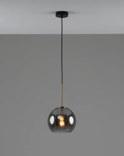 Светильник подвесной Sumatra V11527-1P Moderli чёрный дымчатый на 1 лампу, основание чёрное в стиле современный лофт фото 3 Светильник подвесной Sumatra V11527-1P Moderli чёрный дымчатый на 1 лампу, основание чёрное в стиле современный лофт фото 3