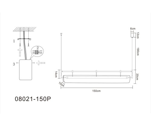 Светильник подвесной LED Аника 08021-150P,19 Kink Light прозрачный на 1 лампу, основание чёрное в стиле хай-тек современный линейный фото 4 Светильник подвесной LED Аника 08021-150P,19 Kink Light прозрачный на 1 лампу, основание чёрное в стиле хай-тек современный линейный фото 4