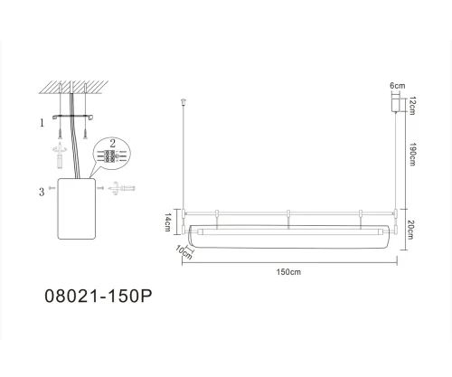 Светильник подвесной LED Аника 08021-150P,19 Kink Light прозрачный на 1 лампу, основание чёрное в стиле хай-тек современный линейный фото 4 Светильник подвесной LED Аника 08021-150P,19 Kink Light прозрачный на 1 лампу, основание чёрное в стиле хай-тек современный линейный фото 4
