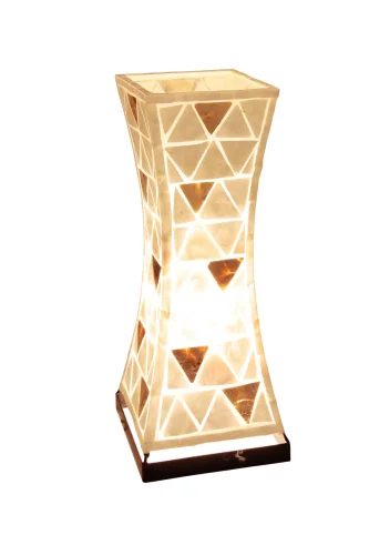 Настольная лампа BALI 25837T Globo бежевая коричневая 1 лампа, основание коричневое металл в стиле современный 