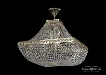 Люстра потолочная хрустальная 19112/H1/60IV GB Bohemia Ivele Crystal прозрачная на 15 ламп, основание золотое в стиле классика sp