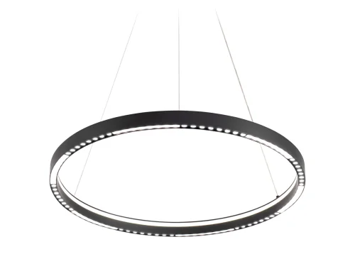 Светильник подвесной LED FL5852 Ambrella light чёрный 1 лампа, основание чёрное в стиле хай-тек модерн кольца фото 2
