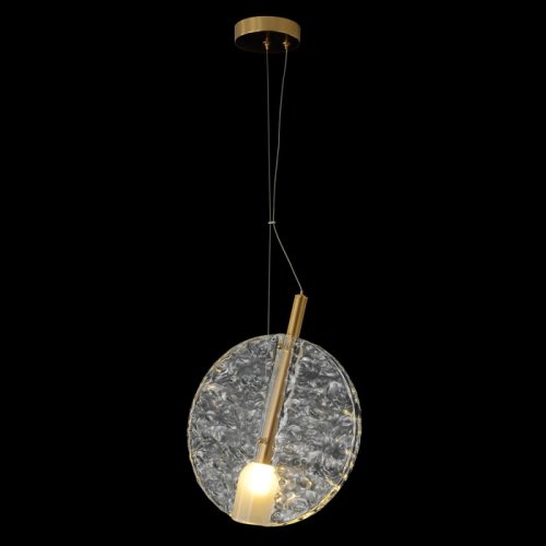 Светильник подвесной FROZEN SP1 BRASS Crystal Lux прозрачный на 1 лампу, основание латунь в стиле современный фото 5