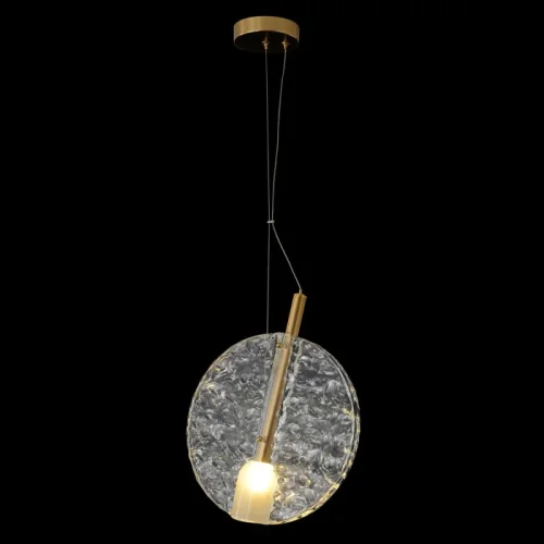 Светильник подвесной FROZEN SP1 BRASS Crystal Lux прозрачный на 1 лампу, основание латунь в стиле современный фото 5 Светильник подвесной FROZEN SP1 BRASS Crystal Lux прозрачный на 1 лампу, основание латунь в стиле современный фото 5
