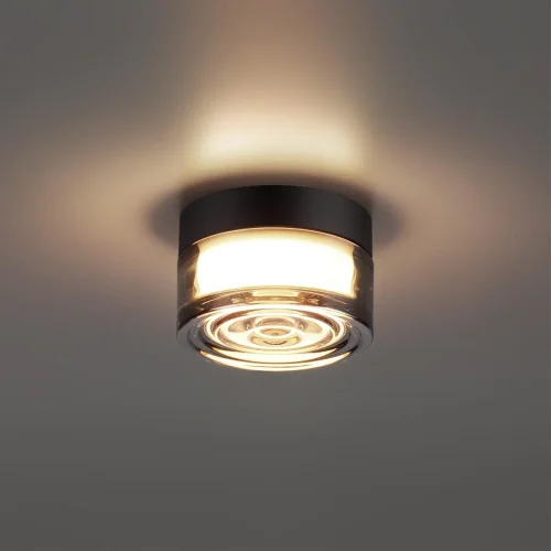 Накладной светильник уличный Ronda 7157/6CL Odeon Light уличный IP65 чёрный на 1 лампу, плафон прозрачный серый в стиле хай-тек ЛЕД фото 3 Накладной светильник уличный Ronda 7157/6CL Odeon Light уличный IP65 чёрный на 1 лампу, плафон прозрачный серый в стиле хай-тек ЛЕД фото 3