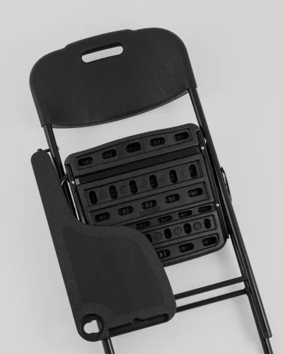 Стул складной банкетный со столиком черный УТ000039884 Stool Group, чёрный/пластик, ножки/металл/чёрный, размеры - ***** фото 8