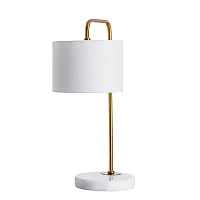 Настольная лампа Rupert A5024LT-1PB Arte Lamp белая на 1 лампу, основание медь металл в стиле современный 