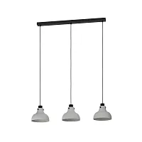 Светильник подвесной Matlock 43826 Eglo серый 3 лампы, основание чёрное в стиле лофт современный 