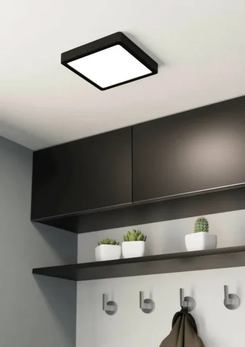 Светильник накладной LED Fueva 5 900587 Eglo белый на 1 лампу, основание чёрное в стиле современный круглый фото 2