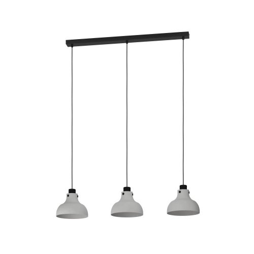 Светильник подвесной Matlock 43826 Eglo серый 3 лампы, основание чёрное в стиле лофт современный 