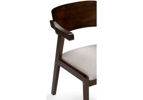 Деревянный стул Velma dirty oak / light beige 15524 Woodville, бежевый/ткань, ножки/массив гевеи/коричневый, размеры - ****510*550 фото 7
