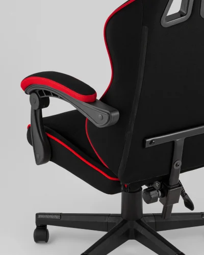 Кресло спортивное TopChairs Phantom, ткань, черно-красный УТ000039473 Stool Group, красный чёрный/текстиль, ножки/полимер/чёрный, размеры - 1250*1350***68* фото 3