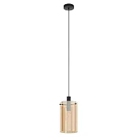 Светильник подвесной Polverara 39537 Eglo янтарный 1 лампа, основание чёрное в стиле современный 