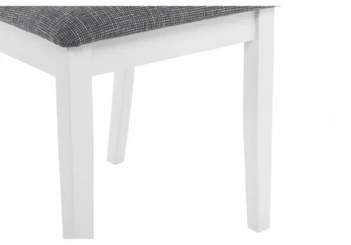 Деревянный стул Bern butter white / grey 11768 Woodville, серый/ткань, ножки/дерево/белый, размеры - ****460*530 фото 6