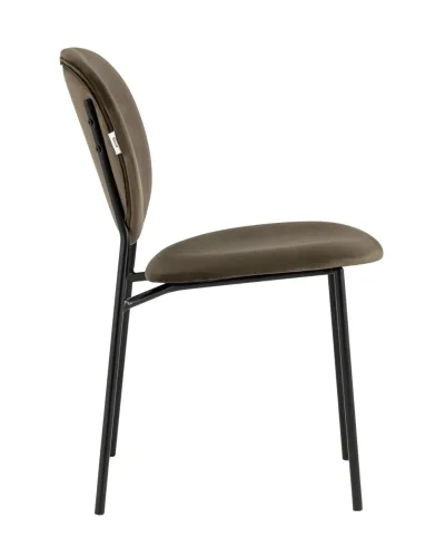 Стул Стенли велюр коричневый УТ000035319 Stool Group, коричневый/велюр, ножки/металл/чёрный, размеры - ****460*605 фото 4