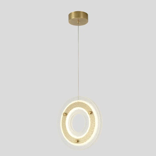 Светильник подвесной LED DIEGO SP25W LED BRASS Crystal Lux белый прозрачный на 1 лампу, основание латунь в стиле современный фото 4