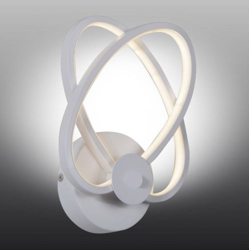 Бра LED Banbury OML-42601-22 Omnilux белый на 1 лампа, основание белое в стиле хай-тек кольца