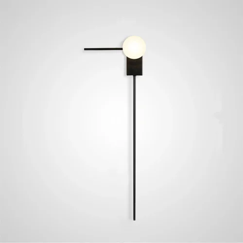 Бра Linge 178015-26 ImperiumLoft белый на 1 лампа, основание чёрное в стиле современный молекула шар