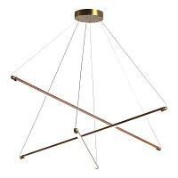 Светильник подвесной LED Brick SL6225.303.03 ST-Luce красный коричневый на 3 лампы, основание латунь в стиле минимализм 