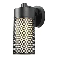 Настенный светильник Barrel 3020-1W Favourite уличный IP44 чёрный 1 лампа, плафон белый в стиле модерн E27