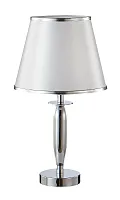 Настольная лампа FAVOR LG1 CHROME Crystal Lux белая на 1 лампу, основание хром металл в стиле современный 