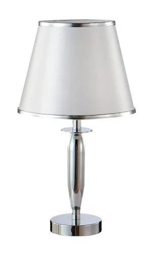 Настольная лампа FAVOR LG1 CHROME Crystal Lux белая 1 лампа, основание хром металл в стиле современный 