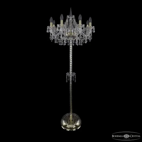 Торшер 1403T2/8/195-160 G Bohemia Ivele Crystal sp без плафона 8 ламп, основание золотое в стиле классический

