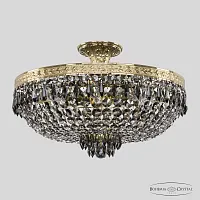 Люстра потолочная хрустальная 19271/45IV G R731 Bohemia Ivele Crystal прозрачная на 5 ламп, основание золотое в стиле классический sp