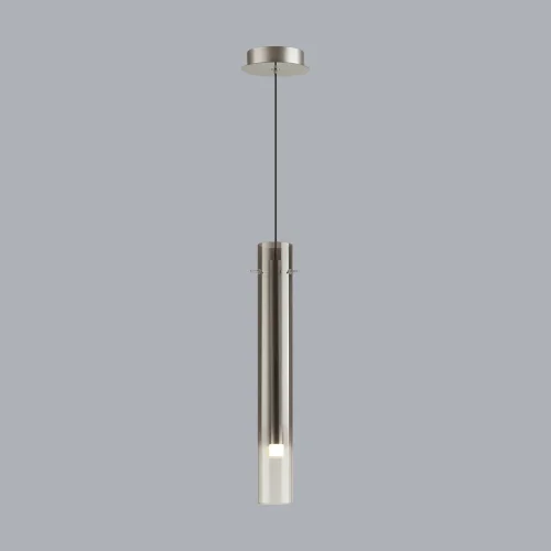 Светильник подвесной LED Shiny 5061/5LA Odeon Light серый чёрный 1 лампа, основание хром серебряное в стиле современный трубочки фото 4