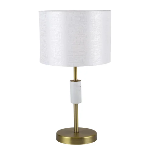 Настольная лампа Marbella 2347-1T F-promo белая 1 лампа, основание латунь металл в стиле арт-деко 