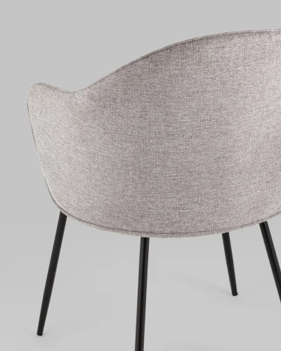 Стул обеденный Echo, светло-серый УТ000038599 Stool Group, серый/шенилл, ножки/металл/чёрный, размеры - ***** фото 6