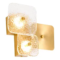 Бра LED Moore LSP-7444 Lussole прозрачный на 1 , основание матовое золото в стиле современный 