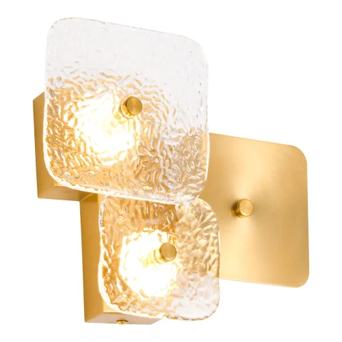 Бра LED Moore LSP-7444 Lussole прозрачный на 1 , основание матовое золото в стиле современный 