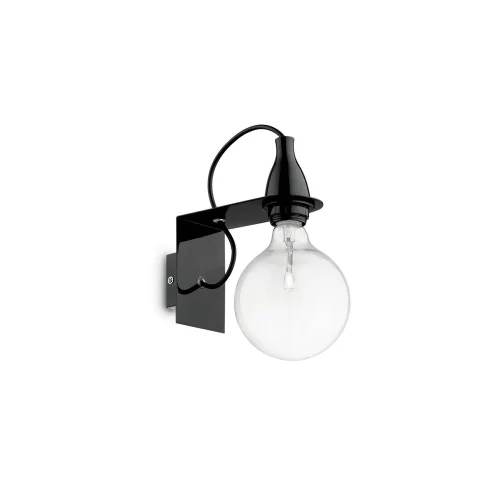 Бра MINIMAL AP1 NERO Ideal Lux без плафона на 1 лампа, основание чёрное в стиле современный 
