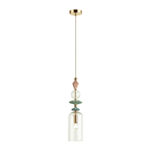 Светильник подвесной Bizet 4855/1 Odeon Light прозрачный 1 лампа, основание золотое в стиле классический  фото 2