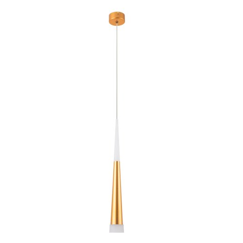 Светильник подвесной LED Sabik A6010SP-1SG Arte Lamp матовый золото 1 лампа, основание матовое золото в стиле модерн трубочки