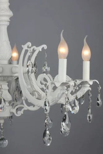 Люстра потолочная Caserta OML-34007-08 Omnilux белая на 8 ламп, основание белое в стиле классический фото 5 Люстра потолочная Caserta OML-34007-08 Omnilux белая на 8 ламп, основание белое в стиле классический фото 5