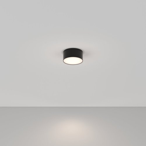 Светильник накладной LED Zon C032CL-L12B4K Maytoni белый 1 лампа, основание чёрное в стиле современный круглый фото 2